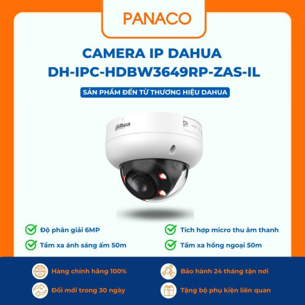 Camera IP Dahua DH-IPC-HDBW3649RP-ZAS-IL