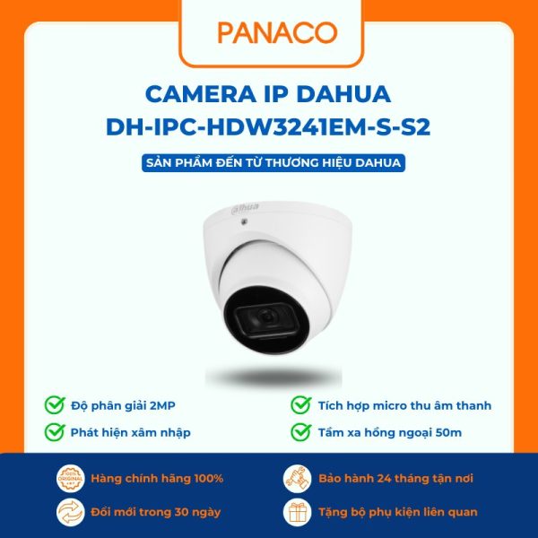 Camera IP Dahua DH-IPC-HDW3241EM-S-S2