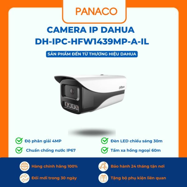 Camera IP Dahua DH-IPC-HFW1439MP-A-IL