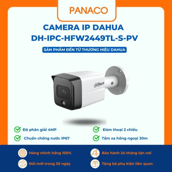 Camera IP Dahua 4MP DH-IPC-HFW2449TL-S-PV