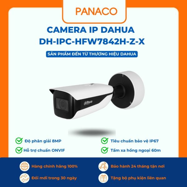 Camera IP Dahua 8MP DH-IPC-HFW7842H-Z-X