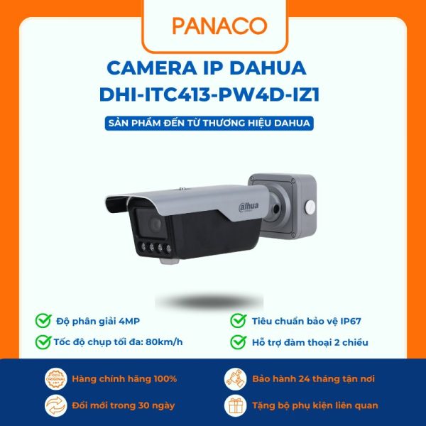 Camera IP Dahua 4MP DHI-ITC413-PW4D-IZ1