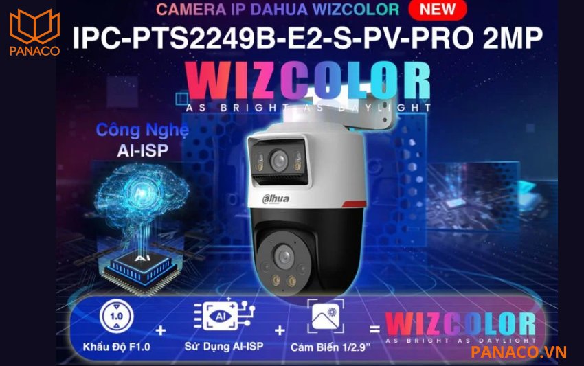Camera IP Dahua WizColor DH-IPC-PTS2249B-E2-S-PV-PRO