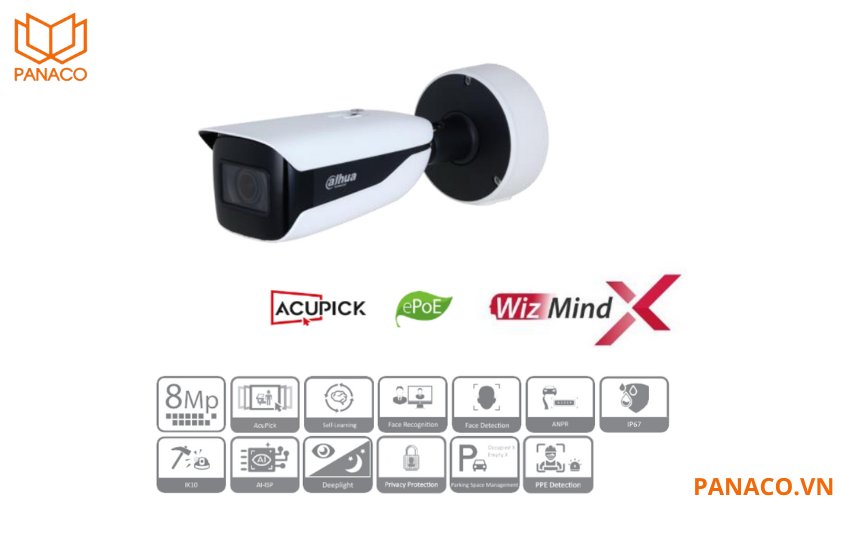 Camera IP hồng ngoại 8.0 MP Dahua DH-IPC-HFW7842H-Z-X