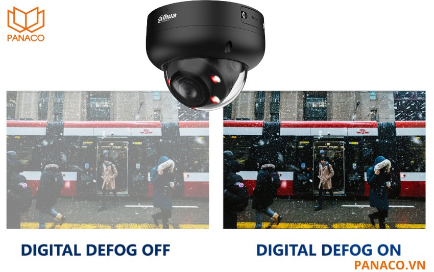 DH-IPC-HDBW3249RP-ZAS-IL tích hợp công nghệ xử lý hình ảnh như WDR (cân bằng sáng); BLC, HLC (chống ngược sáng); 3D DNR (giảm nhiễu) và Defog (giảm mờ sương)