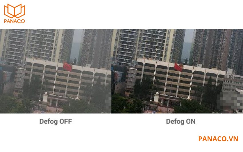 Hình ảnh DH-IPC-HDBW3441E-AS-S2 trước và sau khi bật tính năng Defog