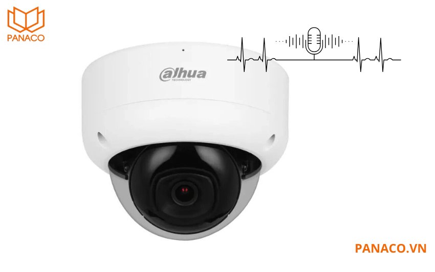 Micro tích hợp trong camera DH-IPC-HDBW3841E-AS-S2 giúp ghi lại âm thanh tại khu vực giám sát