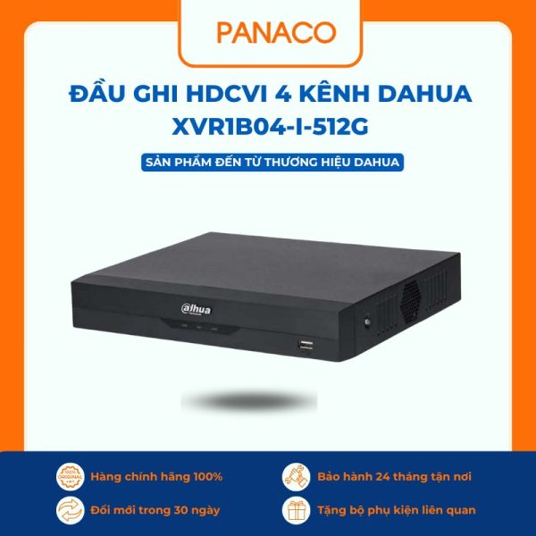 Đầu ghi HDCVI 4 kênh Dahua XVR1B04-I-512G