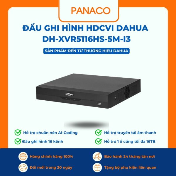 Đầu ghi 5in1 16 kênh Dahua DH-XVR5116HS-5M-I3