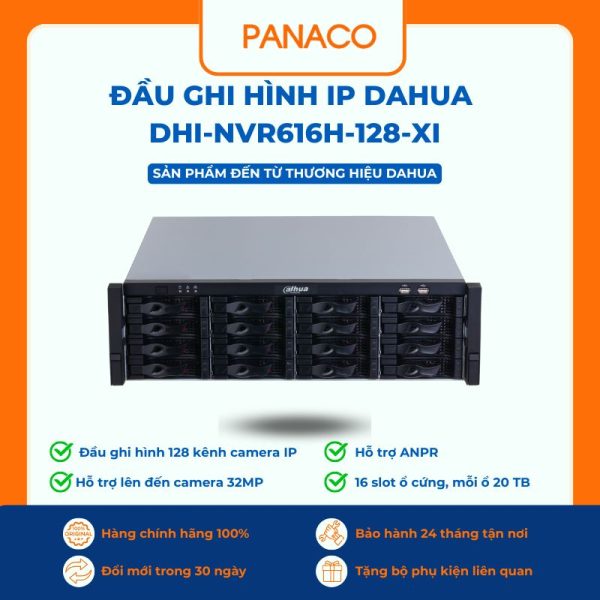 Đầu ghi IP 128 kênh Dahua DHI-NVR616H-128-XI