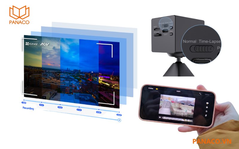 Ezviz CB2 4G KIT tạo ra các video tua nhanh thời gian với tính năng Time-lapse
