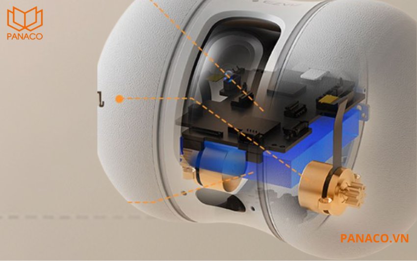 Ezviz PM6 2K sử dụng động cơ không chổi than hiệu suất cao, giúp robot vận hành ổn định trong thời gian dài mà không gây ra tiếng ồn khó chịu.