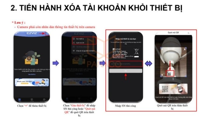 Xóa thiết thị khỏi tài khoản Ezviz