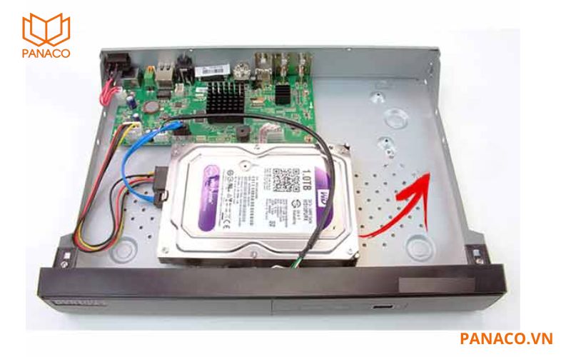 Ổ cứng WD11PURZ khi được lắp vào đầu ghi