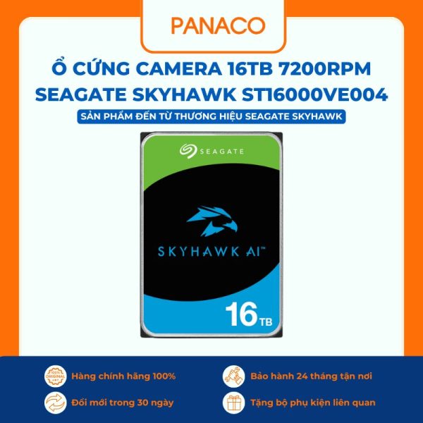 Ổ cứng camera 16TB 7200rpm Seagate Skyhawk ST16000VE004
