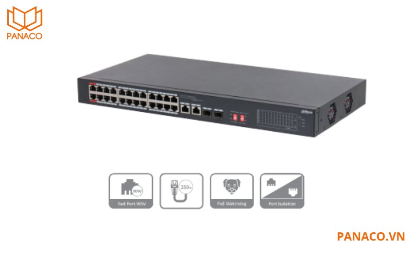 Switch PoE 24 cổng Dahua DH-S3226-24ET-240
