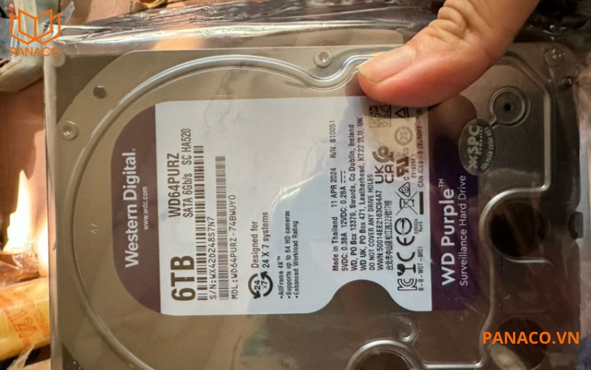WD64PURZ được thiết kế đặc biệt cho môi trường giám sát an ninh với yêu cầu ghi hình 24/7 không ngừng nghỉ