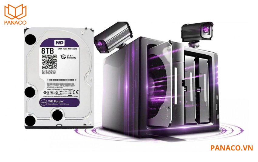 Ổ cứng Western Digital Purple WD85PURZ hỗ trợ dung lượng lên tới 8 terabyte