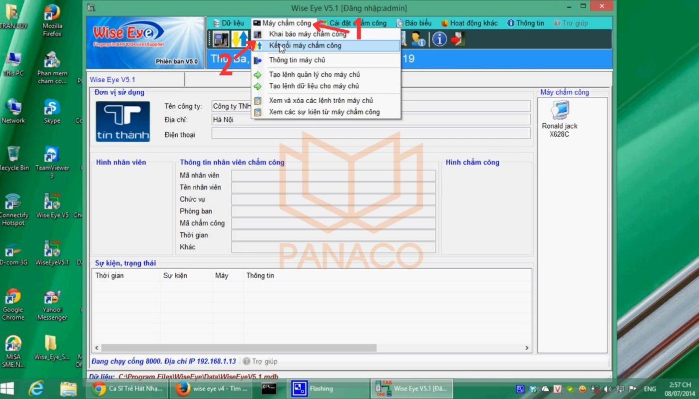 Cách xuất báo cáo chấm công ra file Excel: Kết nối với Wise Eye V5.1 Cách xuất báo cáo chấm công ra file Excel: Kết nối với Wise Eye V5.1