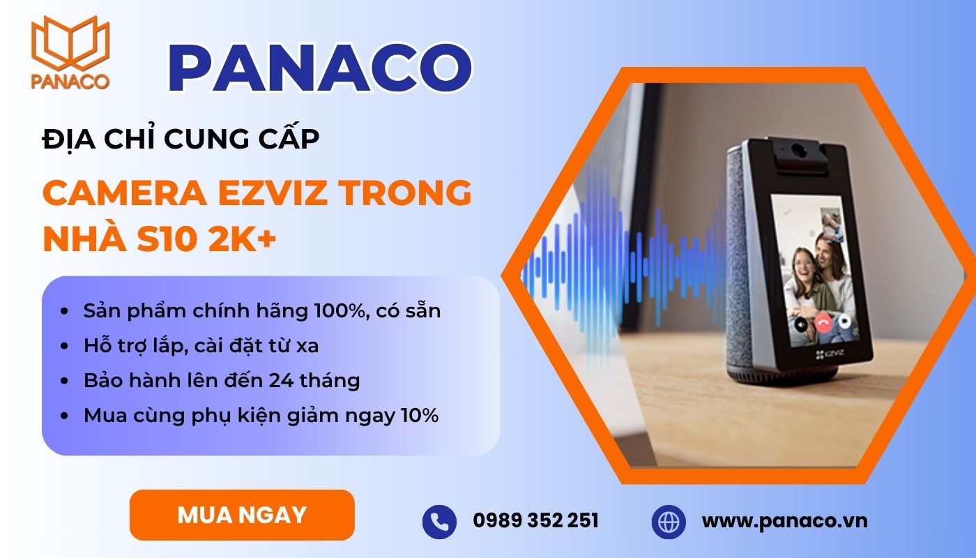 PANACO - Địa chỉ bán camera Ezviz trong nhà S10 2K+ chính hãng giá rẻ