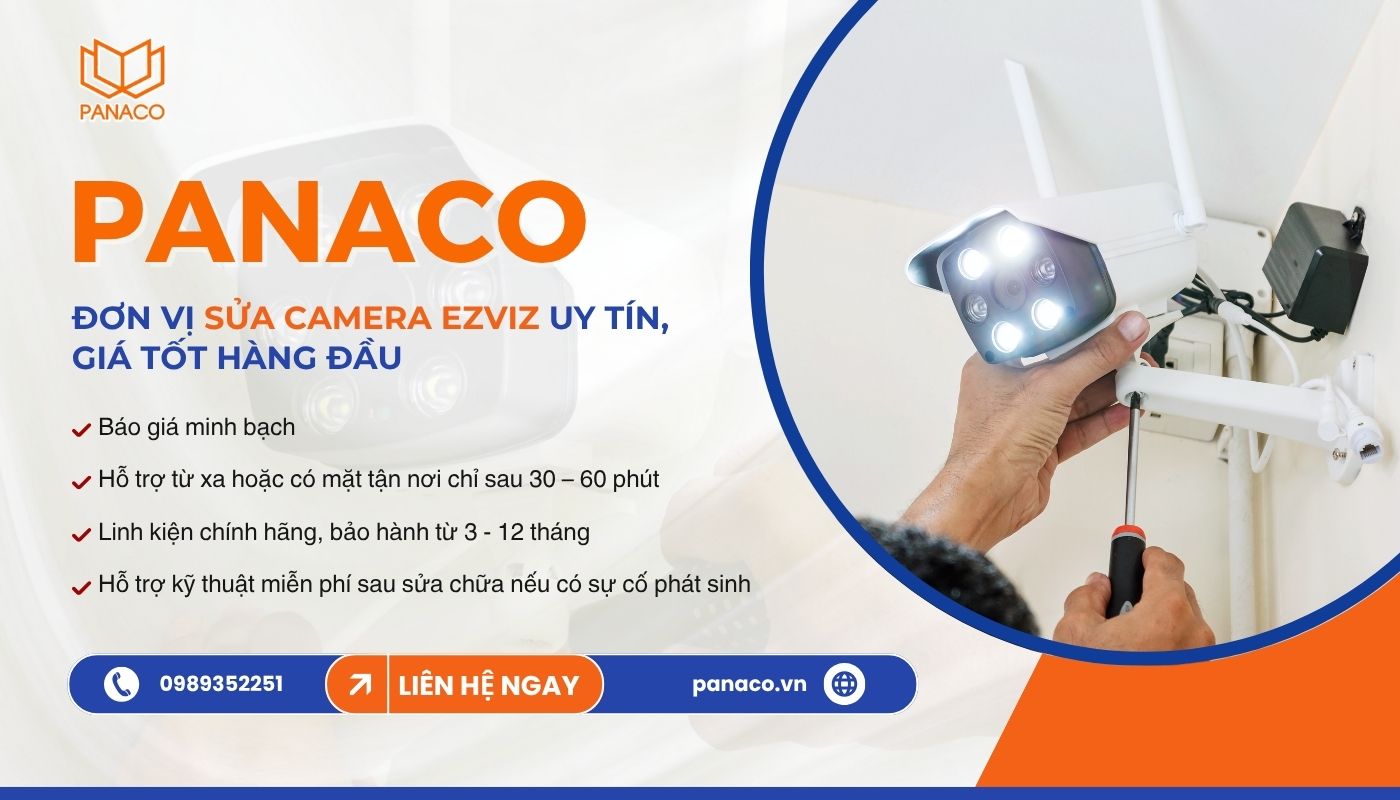 Panaco sửa chữa lỗi camera Ezviz không đàm thoại được