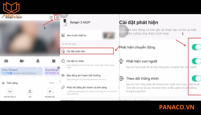 Bật tính năng phát hiện con người Bật tính năng phát hiện con người