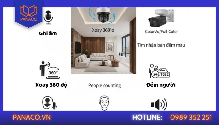 Các tính năng của camera khi lắp đặt camera cho Spa