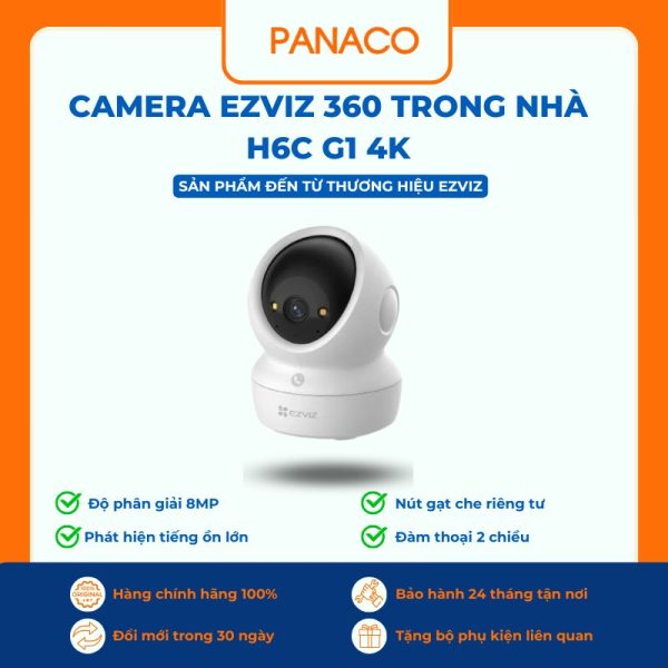 Camera Ezviz 360 Trong Nhà H6C G1 4K
