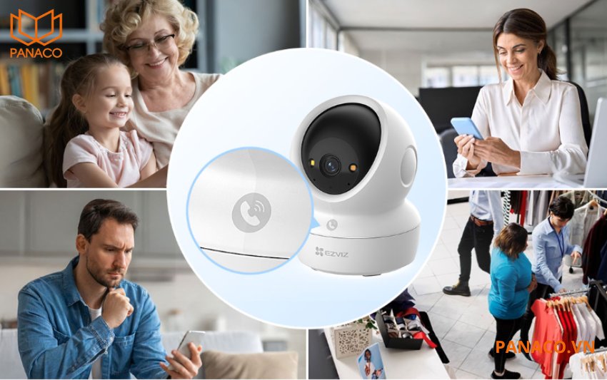 Camera Ezviz H6C G1 4K hỗ trợ đàm thoại 2 chiều