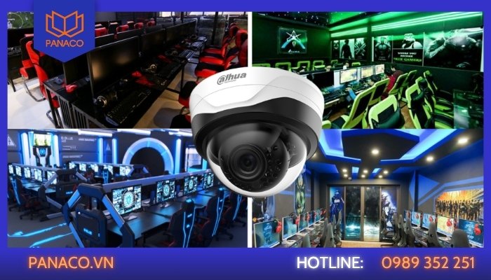 Công đoạn lắp đặt camera an ninh quán net