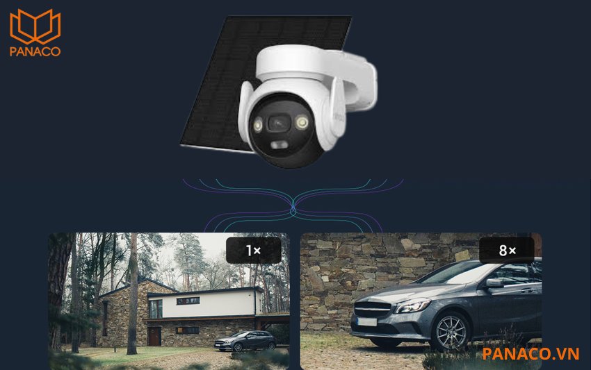 Camera Imou IPC-B7ED-5M0TEA-EU/FSP14 có ống kính 3.6mm kết hợp zoom số 8x