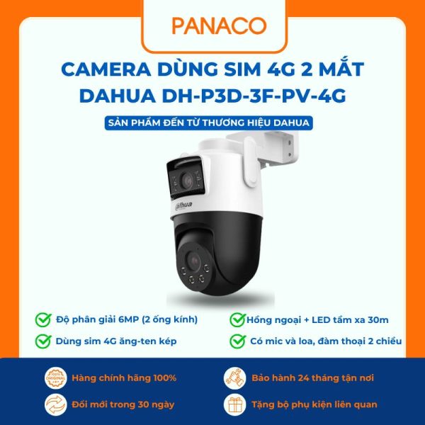Camera dùng sim 4G 2 mắt Dahua DH-P3D-3F-PV-4G