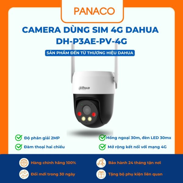 Camera dùng sim 4G Dahua DH-P3AE-PV-4G