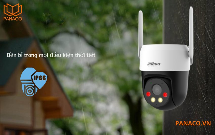 camera DH-P3AE-PV-4G hoạt động tốt dưới mưa, nắng gắt hay bụi bẩn