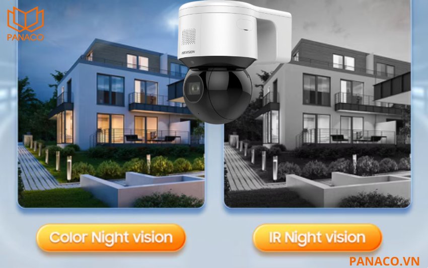DS-2DE3A404IWG-E/W ghi hình màu và hồng ngoại ban đêm