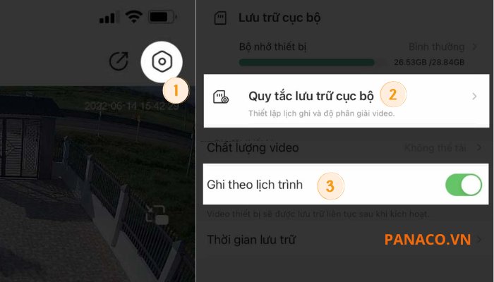 Cài đặt ghi hình cho camera Imou theo lịch trình