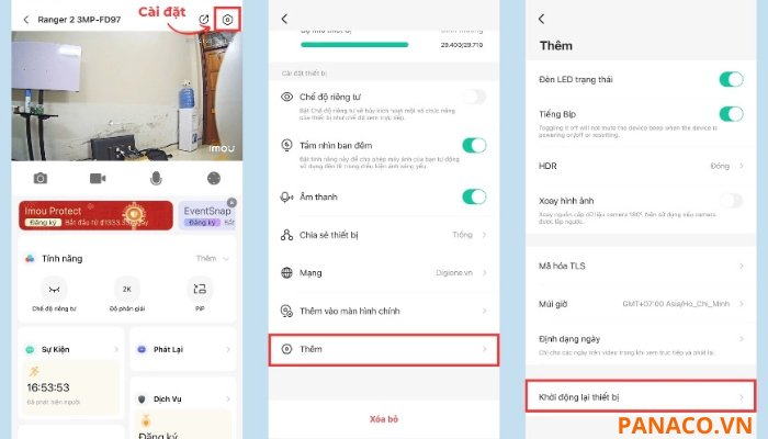 Khởi động lại là cách xử lý camera Imou bị ngoại tuyến hiệu quả Cách sửa camera Imou bị ngoại tuyến: Khởi động lại camera imou