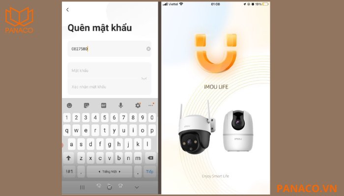 Lấy lại tài khoản Imou