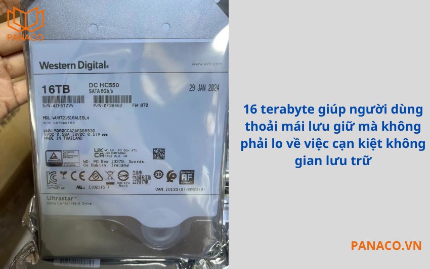 Ổ cứng HC550 0F38462 sở hữu dung lượng lưu trữ khổng lồ 16TB
