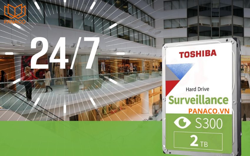 Ổ cứng Toshiba Internal 3.5" HDWT720UZSVA được thiết kế để hoạt động liên tục 24 giờ mỗi ngày