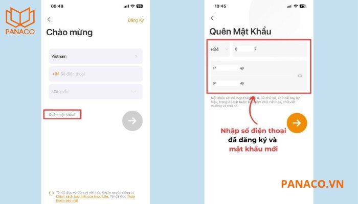 Quên mật khẩu Imou thì làm sao