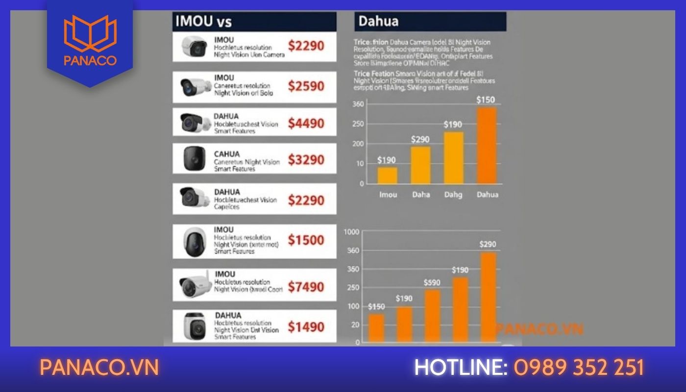 So sánh camera Imou và Dahua về mức giá phân phối trên thị trường