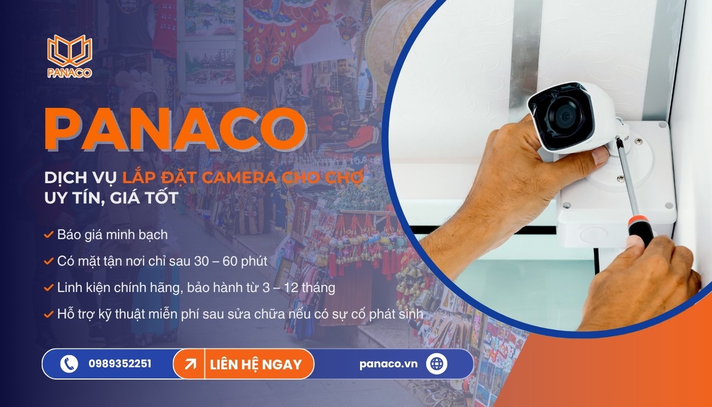 PANACO nhận lắp camera tại các khu chợ