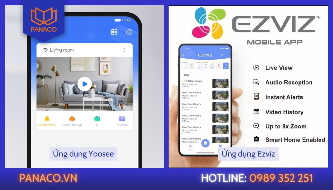 So sánh camera Yoosee và Ezviz về ứng dụng và kết nối từ xa So sánh camera Yoosee và Ezviz về ứng dụng và kết nối từ xa