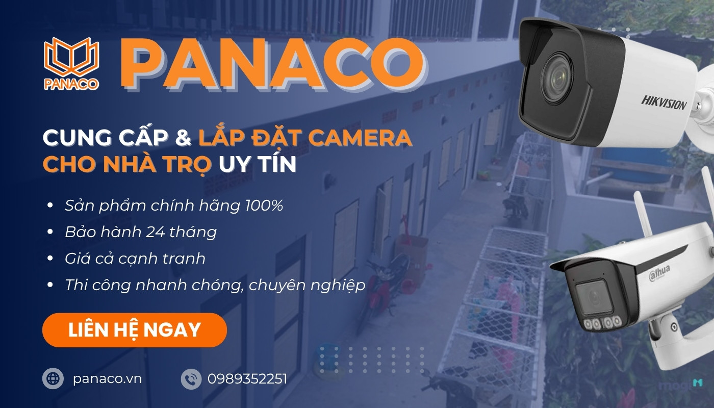 Panaco chuyên cung cấp và lắp đặt camera cho nhà trọ