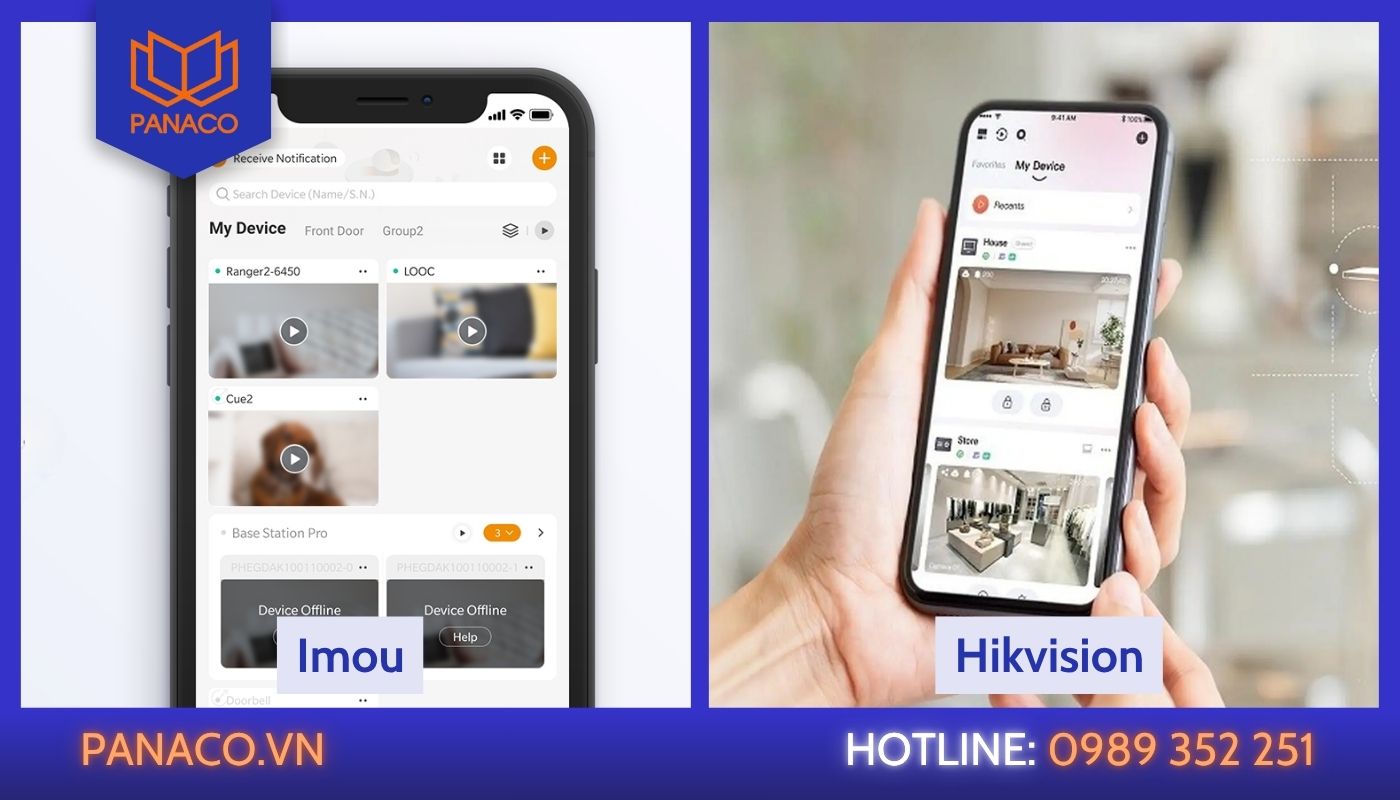 Phần mềm quản lý camera Imou và Hikvision