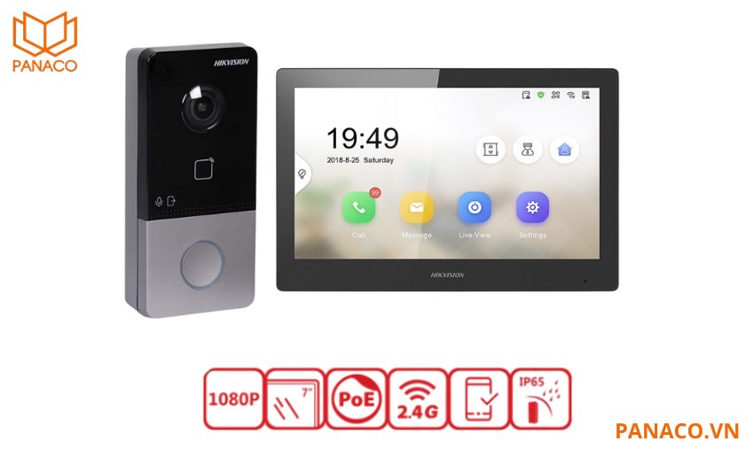 Bộ chuông cửa có hình IP Hikvision SH-KIS6650-WTE