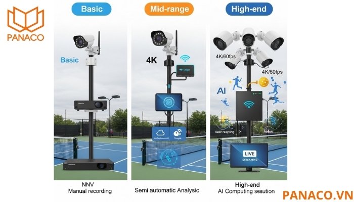 Một số giải pháp lắp đặt camera cho sân Pickleball