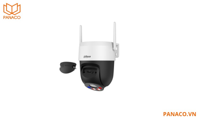 DH-P5AS-PV có khe cắm thẻ MicroSD dung lượng 256 GB, dùng để lưu trữ bản ghi trực tiếp nếu mạng internet có sự cố