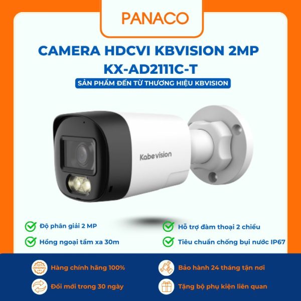Camera HDCVI Kbvision 2MP KX-AD2111C-T
